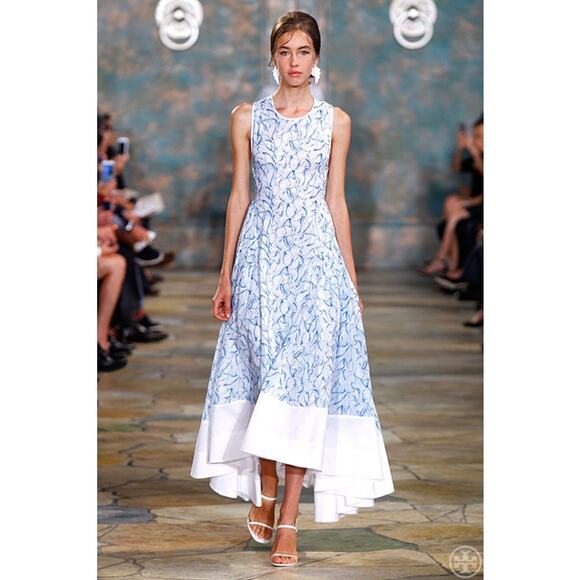 Tory Burch Dresses & Skirts - Tory Burch White Ellora Crisscross-Back High-Low Midi Dress Runway